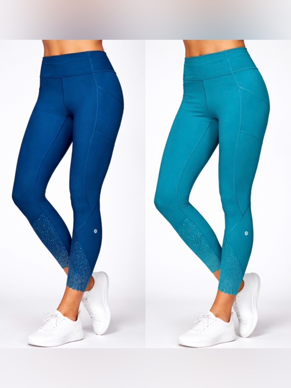Lululemon Lot of 2 Tight Stuff Tight II Leggings 6 Blue Teal Reflective Run Gym